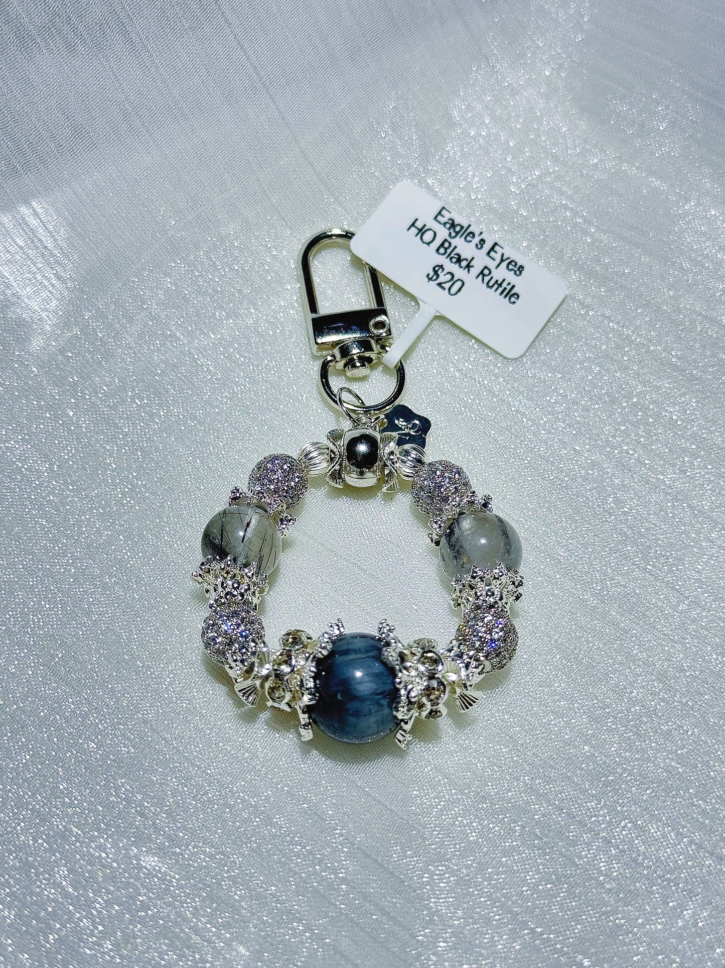 Eagle Eyes x Black Rutile Charm in SHW