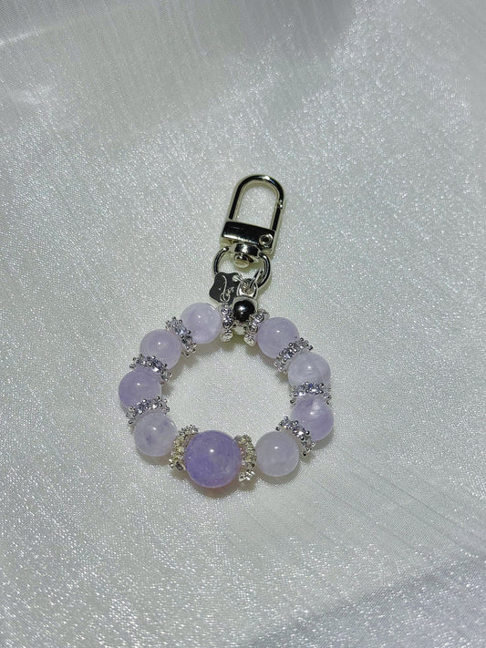 Lavender Moon Quartz x Lavender Amethyst Charm in SHW